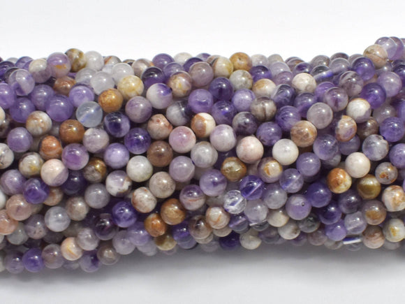 Chevron Amethyst Beads, 4mm (4.7mm) Round-Gems: Round & Faceted-BeadBeyond