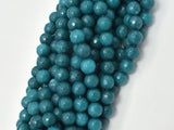Jade Beads, Peacock Green, 8mm Faceted Round-Gems: Round & Faceted-BeadBeyond