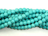Howlite Turquoise Beads, Round, 6mm-Gems: Round & Faceted-BeadBeyond