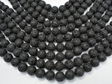 Black Lava Beads, 14mm Round Beads-Gems: Round & Faceted-BeadBeyond