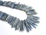 Blue Kyanite (7-12)x(16-48)mm Graduated Top Drilled Slice Stick-BeadBeyond