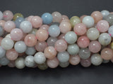 Beryl Beads, Aquamarine, Morganite, Heliodor, 10mm, Round-Gems: Round & Faceted-BeadBeyond