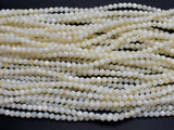 Mother of Pearl Beads, MOP, Creamy White, 4mm Round-Gems: Round & Faceted-BeadBeyond