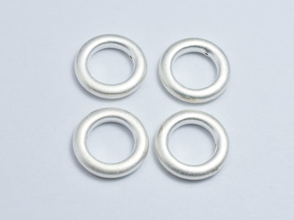 2pcs Matte 925 Sterling Silver Ring, 13mm-BeadBeyond