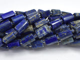 Natural Lapis Lazuli 6x10mm Faceted Tube-BeadBeyond