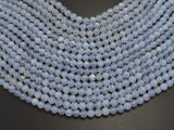 Blue Chalcedony Beads, Blue Lace Agate Beads, 6mm Round Beads-BeadBeyond