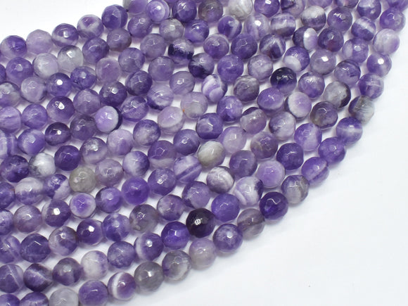 Amethyst, Dog Tooth Amethyst, 6mm, Faceted Round-BeadBeyond