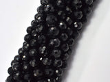 Black Tourmaline Beads, 8mm (8.4mm) Faceted Round-Gems: Round & Faceted-BeadBeyond