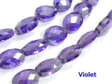 CZ beads, Faceted Oval, 6x8mm-Cubic Zirconia-BeadBeyond