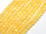 Yellow Jade Beads, Round, 6mm, 15 Inch-BeadBeyond