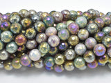 Mystic Coated Indian Agate, Fancy Jasper, 8mm (8.3mm) Faceted Round, AB Coated-Gems: Round & Faceted-BeadBeyond