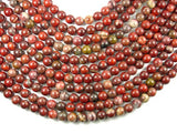 Brecciated Jasper Beads, 10mm Round Beads, 15.5 Inch-Gems: Round & Faceted-BeadBeyond