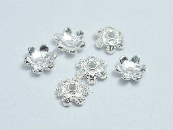 10pcs 925 Sterling Silver 6x2mm Flower Bead Caps-BeadBeyond