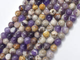 Chevron Amethyst Beads, 8mm Round-Gems: Round & Faceted-BeadBeyond