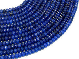 Dark Blue Jade, Approx 4 x 6mm Faceted Rondelle-Gems:Assorted Shape-BeadBeyond