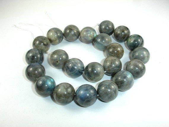 Labradorite Beads, 18mm Round Beads-Gems: Round & Faceted-BeadBeyond