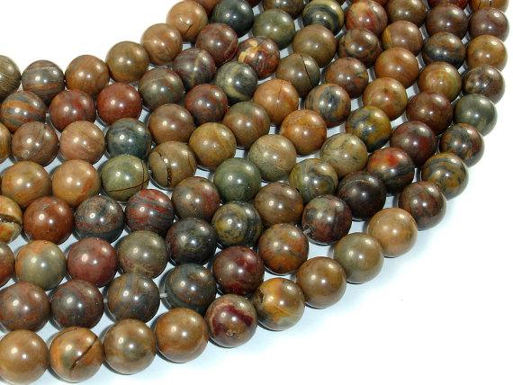 Wealth Stone Jasper Beads, 10mm (9.5mm) Round Beads-Gems: Round & Faceted-BeadBeyond