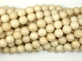 White Fossil Jasper Beads, 8mm (8.5mm) Round Beads-Gems: Round & Faceted-BeadBeyond