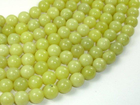 Olive Jade Beads, 10mm Round Beads-Gems: Round & Faceted-BeadBeyond