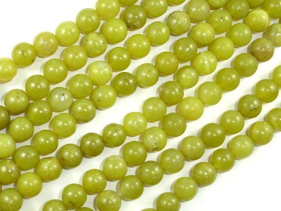 Olive Jade Beads, 8mm Round Beads-Gems: Round & Faceted-BeadBeyond