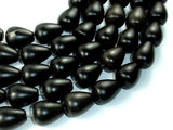 Matte Black Stone, Teardrop Beads-Gems: Nugget,Chips,Drop-BeadBeyond