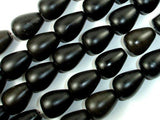 Matte Black Stone, Teardrop Beads-Gems: Nugget,Chips,Drop-BeadBeyond