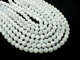 White Moonstone Beads, 6.5mm(6.8mm) Round Beads-Gems: Round & Faceted-BeadBeyond