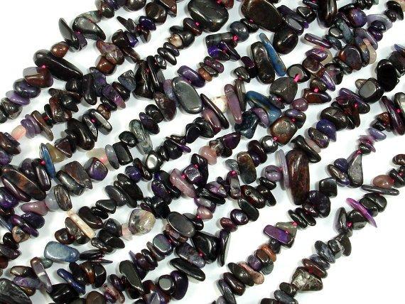 Sugilite Beads, Genuine Sugilite, Chips Beads, Approx (4-10) mm-Gems: Nugget,Chips,Drop-BeadBeyond
