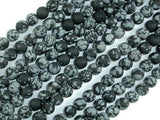 Matte Snowflake Obsidian, 6mm, Round Beads-Gems: Round & Faceted-BeadBeyond