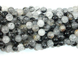 Black Rutilated Quartz Beads, 6mm Round Beads-Gems: Round & Faceted-BeadBeyond