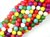 Howlite Beads, Multicolored, Round, 8mm-Gems: Round & Faceted-BeadBeyond