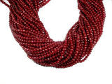 Ruby Jade Beads, 4mm Faceted Round Beads-Gems: Round & Faceted-BeadBeyond