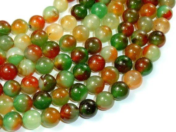 Agate Beads, 10mm (10.5 mm) Round Beads-Agate: Round & Faceted-BeadBeyond