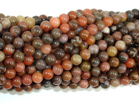 Orange River Jasper, 4mm Round Beads-Gems: Round & Faceted-BeadBeyond