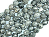 Gray Picture Jasper Beads, 10mm Faceted Round Beads-Gems: Round & Faceted-BeadBeyond