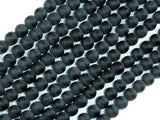 Matte Black Stone, 6mm Round Beads-Gems: Round & Faceted-BeadBeyond