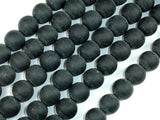 Matte Black Stone, 12mm Round Beads-Gems: Round & Faceted-BeadBeyond