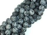 Matte Snowflake Obsidian, 10mm, Round Beads-Gems: Round & Faceted-BeadBeyond