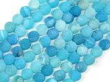 Frosted Matte Agate - Sea Blue, 8mm Round Beads-Gems: Round & Faceted-BeadBeyond