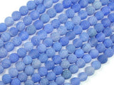 Frosted Matte Agate - Blue, 6mm Round Beads-Agate: Round & Faceted-BeadBeyond