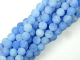 Frosted Matte Agate - Blue, 8mm Round Beads-Agate: Round & Faceted-BeadBeyond