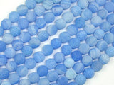 Frosted Matte Agate - Blue, 8mm Round Beads-Agate: Round & Faceted-BeadBeyond
