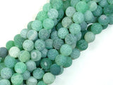 Frosted Matte Agate - Green, 8mm Round Beads, 14.5 Inch, Full strand-Agate: Round & Faceted-BeadBeyond