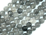 Gray Quartz Beads, 10mm Faceted Round Beads-Gems: Round & Faceted-BeadBeyond