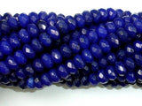 Dark Blue Jade, Approx 5x8mm Faceted Rondelle-Gems:Assorted Shape-BeadBeyond