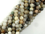 Bamboo Leaf Agate, 6mm (6.5 mm) Round Beads-Gems: Round & Faceted-BeadBeyond