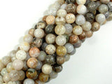 Bamboo Leaf Agate, 8mm (8.3 mm) Round Beads-Gems: Round & Faceted-BeadBeyond