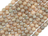 Druzy Agate Beads, Light Champagne Geode Beads, 6mm, Round Beads-Agate: Round & Faceted-BeadBeyond