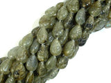 Labradorite Beads, 8x10mm Carved Leaf Beads-Gems: Nugget,Chips,Drop-BeadBeyond