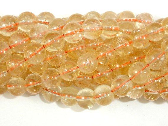 Genuine Citrine Beads, 8mm Round Beads-Gems: Round & Faceted-BeadBeyond